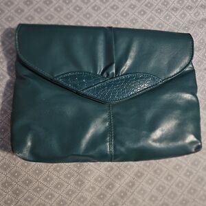 Vintage Bag Bazaar Teal Envelope Clutch Bag - Women